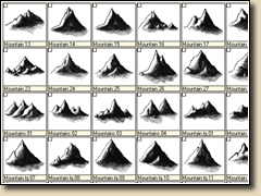 Mountain Symbols from a Photoshop Brush