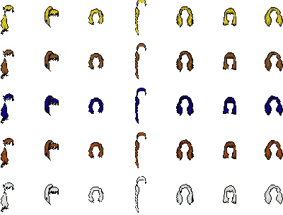 CA Female Hair Symbols