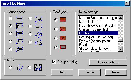 The Insert Building dialog box