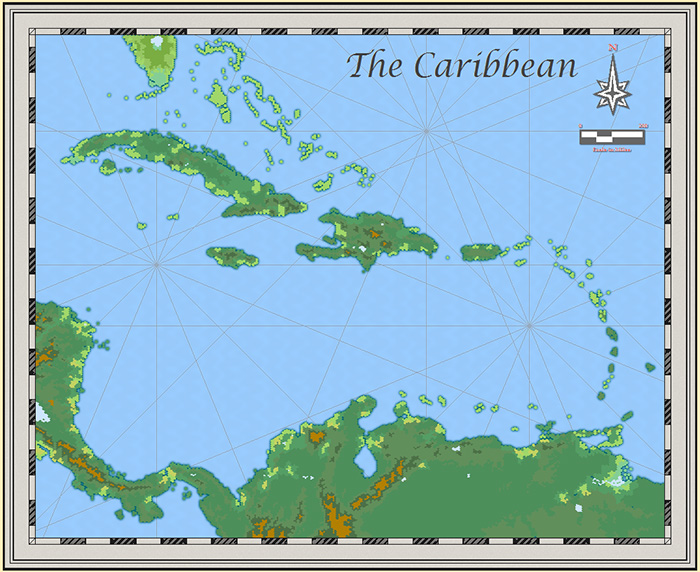 Carribean Hex Map