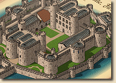 Beaumaris Castles 3d view