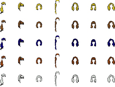 CA Female Hair Symbols