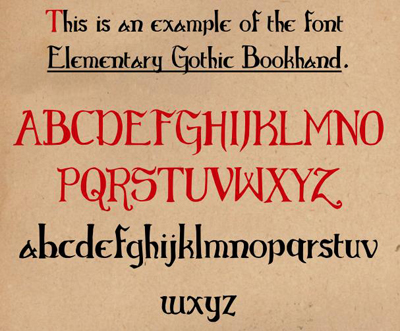 Elemental Gothic Bookhand for CC3
